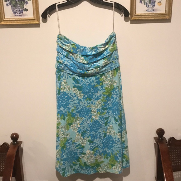 Lily pulitzer strapless dress